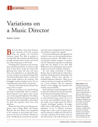 Variations on a Music Director
