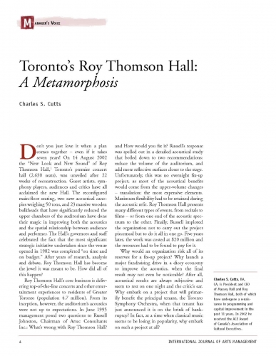 Toronto’s Roy Thomson Hall: A Metamorphosis
