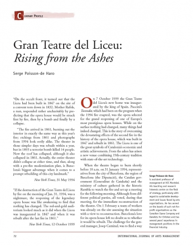 Gran Teatre del Liceu: Rising from the Ashes