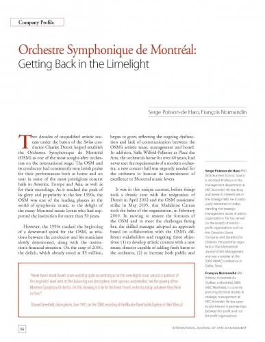 Orchestre Symphonique de Montréal: Getting Back in the Limelight