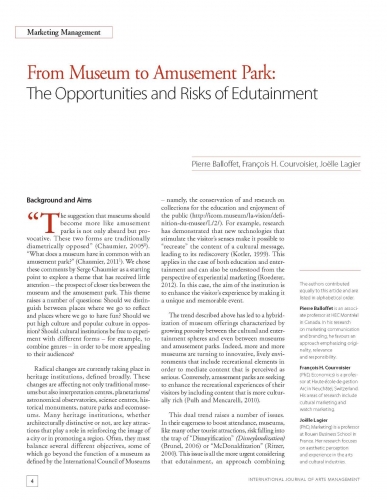 From Museum to Amusement Park: The Opportunities and Risks of Edutainment