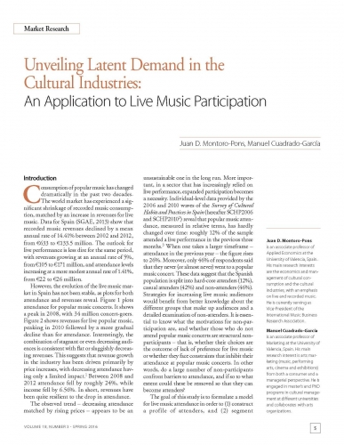 Unveiling Latent Demand in the Cultural Industries: An Application to Live Music Participation