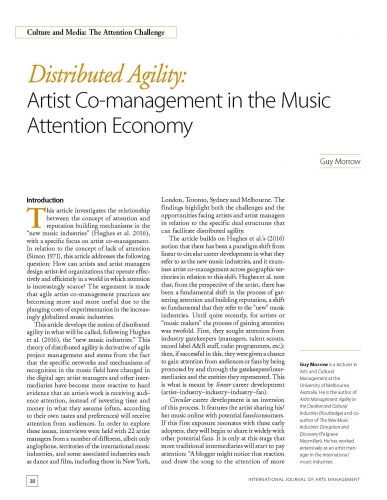 Distributed Agility: Artist Co-management in the Music Attention Economy