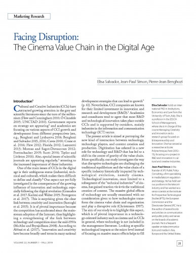 Facing Disruption: The Cinema Value Chain in the Digital Age