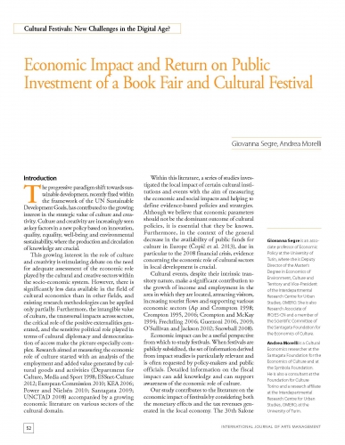 Economic Impact and Return on Public Investment of a Book Fair and Cultural Festival
