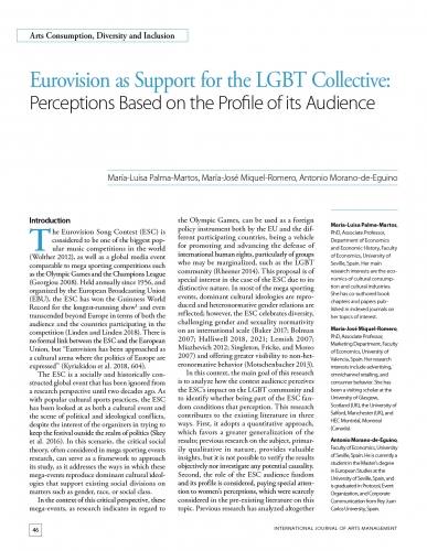Eurovision as Support for the LGBT Collective: Perceptions Based on the Profile of its Audience